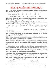 Bài tập Liên kết ion - Hóa đại cương 1 | Trường Đại học Khoa học Tự nhiên, Đại học Quốc gia HCM