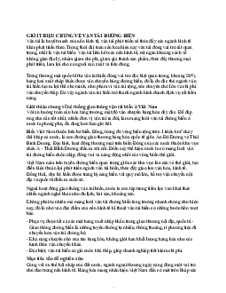 Giới thiệu chung về vận tải đường biển  - Logistics vận tải hàng hóa | Trường Đại học Giao thông Vận Tải