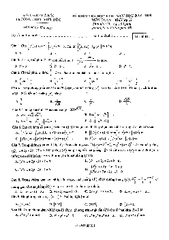 Đề kiểm tra học kỳ 2 Toán 12 năm 2018 – 2019 trường Việt Đức – Hà Nội