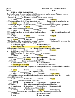 Test 4 - Đội tuyển quốc gia Tiếng Anh 2015
