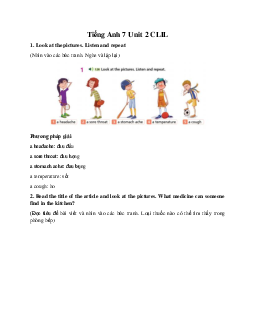 Tiếng Anh 7 Right On Unit 2 CLIL