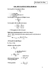 Công thức Nguyên lý thống kê kinh tế | Đại học Kinh Bắc
