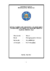 Nghiên cứu ảnh hưởng của thói quen ăn uống đến sức khỏe sinh viên ĐH Thương Mại | Bài thảo luận Phương pháp nghiên cứu khoa học