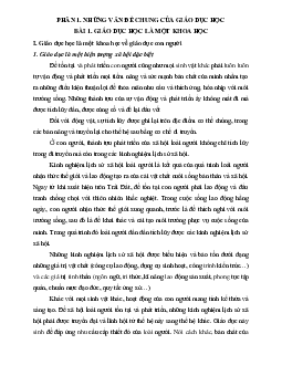 Giáo dục học (phần 1,2)