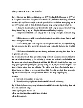 BÀI TẬP KIỂM TOÁN CĂN BẢN: Các Nghiệp Vụ và Rủi Ro Cần Lưu Ý