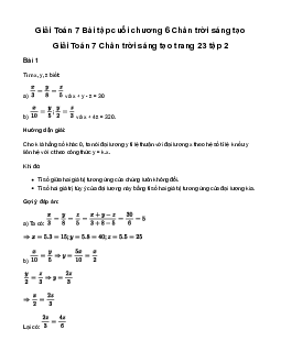 Giải Toán lớp 7 Bài tập cuối chương 6 | Chân trời sáng tạo