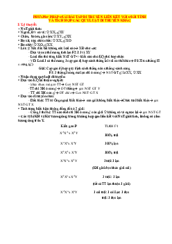 Phương pháp giải bài tập di truyền liên kết với giới tính và tích hợp các quy luật di truyền khác sinh học 12 (có đáp án)
