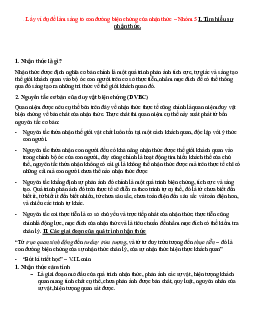 Lấy ví dụ để làm sáng tỏ con đường biện chứng của nhận thức học phần Triết học Mac-Lênin