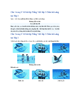 Giải VBT môn Tiếng việt 2 học kì 2-  Bài 1: Con suối bản tôi  | Chân trời sáng tạo