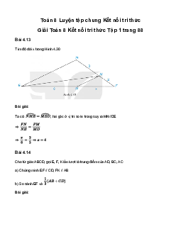 Giải Toán 8 Luyện tập chung trang 87 | Kết nối tri thức