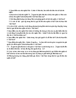 Ôn tập tự luận chủ nghĩa xã hội | Đại học Kinh tế kỹ thuật công nghiệp