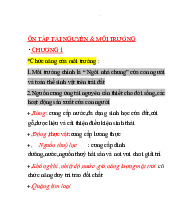 Câu hỏi ôn tập môn Quản lý tài nguyên và môi trường - Học viện nông nghiệp Việt Nam