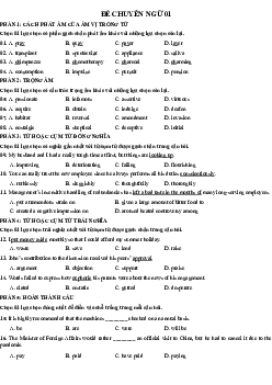 Đề luyện thi chuyên ngữ - CNN Hà Nội