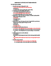 Câu hỏi trắc nghiệm - Chẩn đoán và xử trí sốc cấp cứu - CSSC