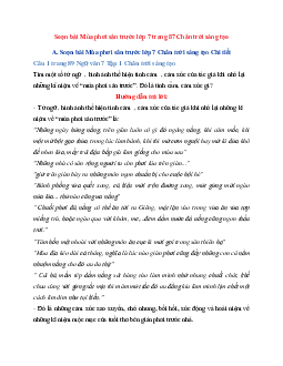 Soạn bài Mùa phơi sân trước trang 87 | Ngữ Văn 7 Chân Trời Sáng Tạo tập 1