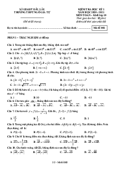 Đề thi HK1 Toán 10 năm 2020 – 2021 trường THPT Ngô Gia Tự – Đắk Lắk