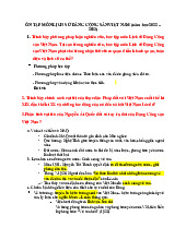 Các vấn đề ôn tập Môn Lịch sử Đảng | Đại học Sư Phạm Hà Nội