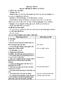 Giáo án Khoa học lớp 4 Bài 24 | Kết nối tri thức