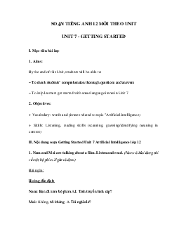 Tiếng Anh 12 Unit 7: Getting started