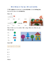 Đề thi giữa kỳ học kỳ 1 môn Toán lớp 1 năm học 2024 - 2025 - Đê số 5 | Bộ sách Cánh diều