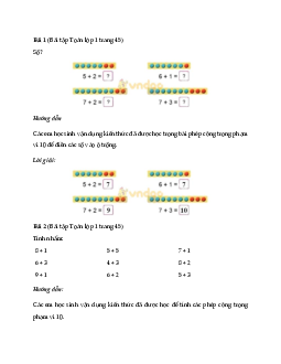 Giải Toán lớp 1 trang 45 sách Cánh Diều