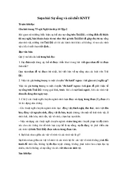 Soạn bài Sự sống và cái chết KNTT