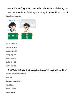 Giải Toán 3: Tìm số hạng | Chân trời sáng tạo