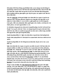 So sánh chế định về quốc hội qua hiến pháp những năm 46 học phần Luật hiến pháp