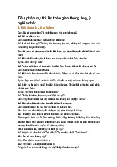 Tiểu phẩm dự thi An toàn giao thông hay, ý nghĩa nhất