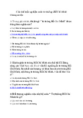 Đề cương môn Tư tưởng Hồ chí minh - trường đại học kinh tế- tài chính thành phố Hồ chí minh.