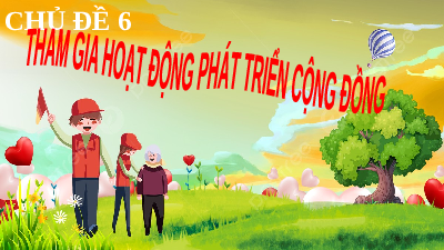 Giáo án điện tử Hoạt động trải nghiệm 8 Chủ đề 6 Chân trời sáng tạo: Tham gia hoạt động phát triển cộng đồng
