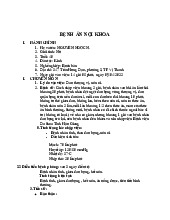 Bệnh án Viêm dạ dày cấp | Bệnh án nội khoa | Đại học Y khoa Phạm Ngọc Thạch