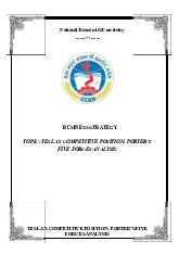 Bài tập chủ đề: Tesla's competitive position: Porter’s five forces analysis môn Business Strategy and Policy | Đại học kinh tế Quốc dân