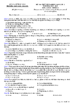 Đề thi thử THPT Quốc gia năm 2023 môn GDCD lần 2 trường THPT Hàn Thuyên, Bắc Ninh