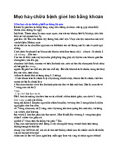 Mẹo hay chữa bệnh giời leo bằng khoán