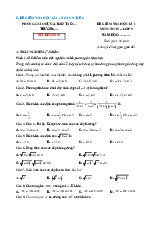 Đề kiểm tra học kì 1 toán 9 - Đề 1