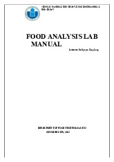 Lab Manual and Procedures Guide | Môn Food Analysis - Trường Đại học Quốc tế, Đại học Quốc gia Thành phố Hồ Chí Minh