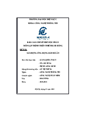 Báo Cáo Lập Trình Trên Thiết Bị Di Động | Trường đại học Điện Lực