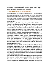 Đinh Bộ Lĩnh đã liên kết với sứ quân nào? Dẹp loạn 12 sứ quân năm bao nhiêu?