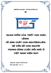 Bài thuyết trình về quan điểm Triết học Mác-Lênin môn Triết học Mác-Lênin | Trường Đại học Sư phạm Thành phố Hồ Chí Minh