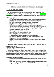 Tài liệu tham khảo - Lý Luận Nhà nước và pháp luật | Trường Đại học Luật, Đại học Quốc gia Hà Nội
