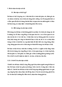 Khái niệm Dư luận xã hội trong tâm lí học xã hội | Đại học Sư Phạm Hà Nội