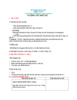 Giáo án Toán 2 sách Chân trời sáng tạo (Cả năm) | Tuần 5 | Tiết 3