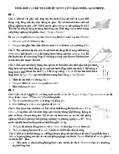 Tổng hợp các đề thi môn Vật lí đại cương - Vật lí đại cương 1 | Trường Đại học Khoa học Tự nhiên, Đại học Quốc gia Thành phố Hồ Chí Minh