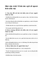 Tổng hợp 13 bài cảm nghĩ về người thân siêu hay | Ngữ văn 7