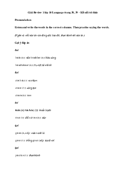 Tiếng Anh 10 Review 1: Language - Kết Nối Trí Thức