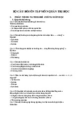 Bộ câu hỏi ôn tập - Môn quản trị học - Đại Học Kinh Tế Tài Chính Thành phố Hồ Chí Minh