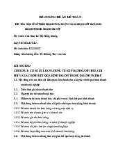 Đề cương đề án môn học kế toán |Đại học Nội Vụ Hà Nội