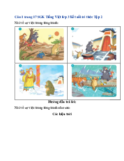 Giải SGK Tiếng Việt 3 trang 17 Bài 3: Cóc kiện trời - Nói và nghe | Kết nối tri thức