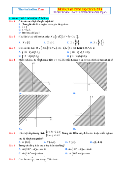 Top 20 đề thi học kỳ 1 toán 10 chân trời sáng tạo (có đáp án)